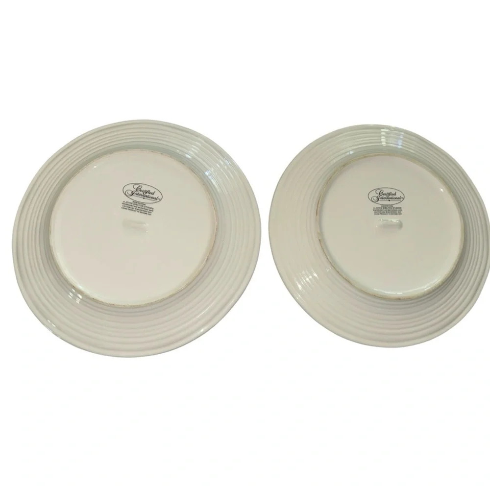 ⭐️ lot 2 Joyce Shelton Studio Palermo Dinner Plate Certified International 11.25